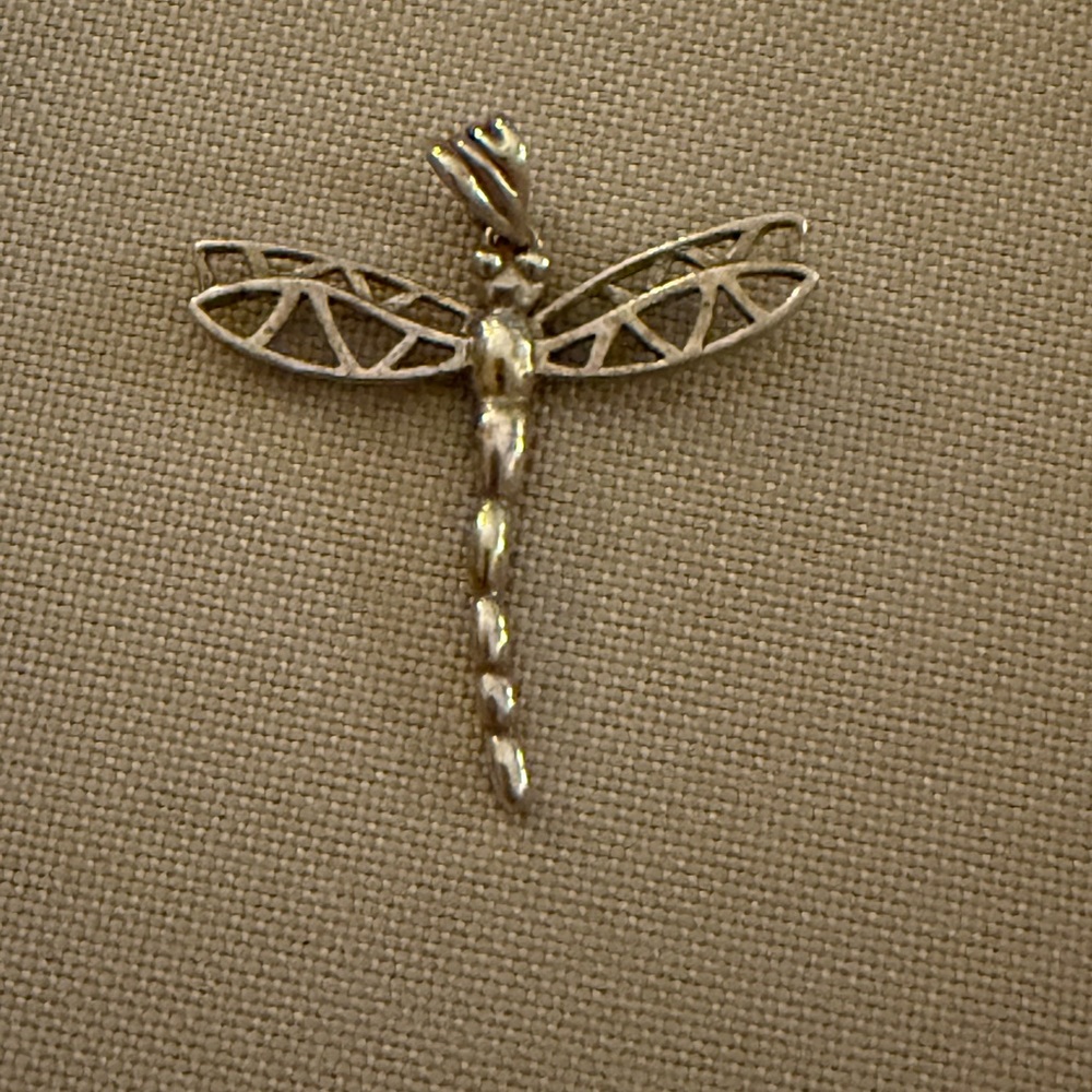 Sterling Silver Vintage  Dragonfly Pendant